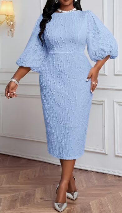 Midi ilgio puošni suknelė