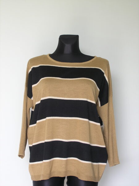 Dryžuotas, platus megztinis  