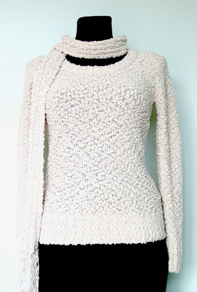 Bukle mezgimo megztukai su šaliku